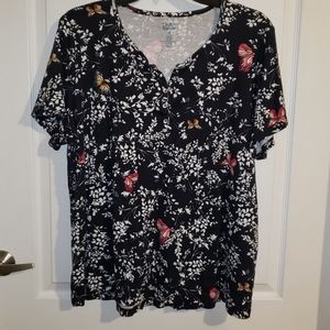 Croft & Barrow 3x Butterfly Blouse